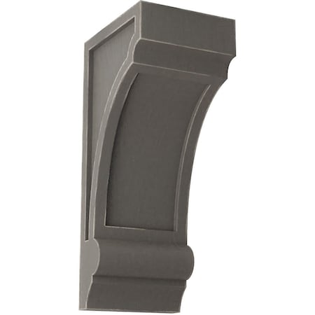 Ekena Millwork 4"W x 5"D x 10"H Diane Recessed Wood Vintage Decor Corbel, Reclaimed Grey CORWD04X05X10DIGY